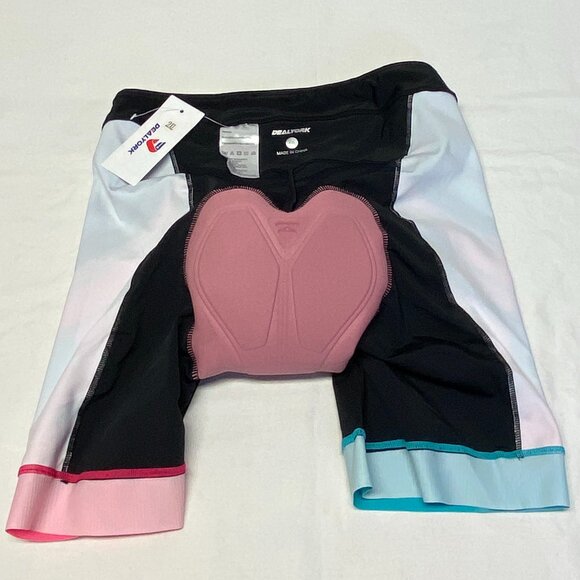 DealYork High Waist Padded Cycling Shorts Compression Black Blue Pink 2XL Bike - Picture 8 of 11